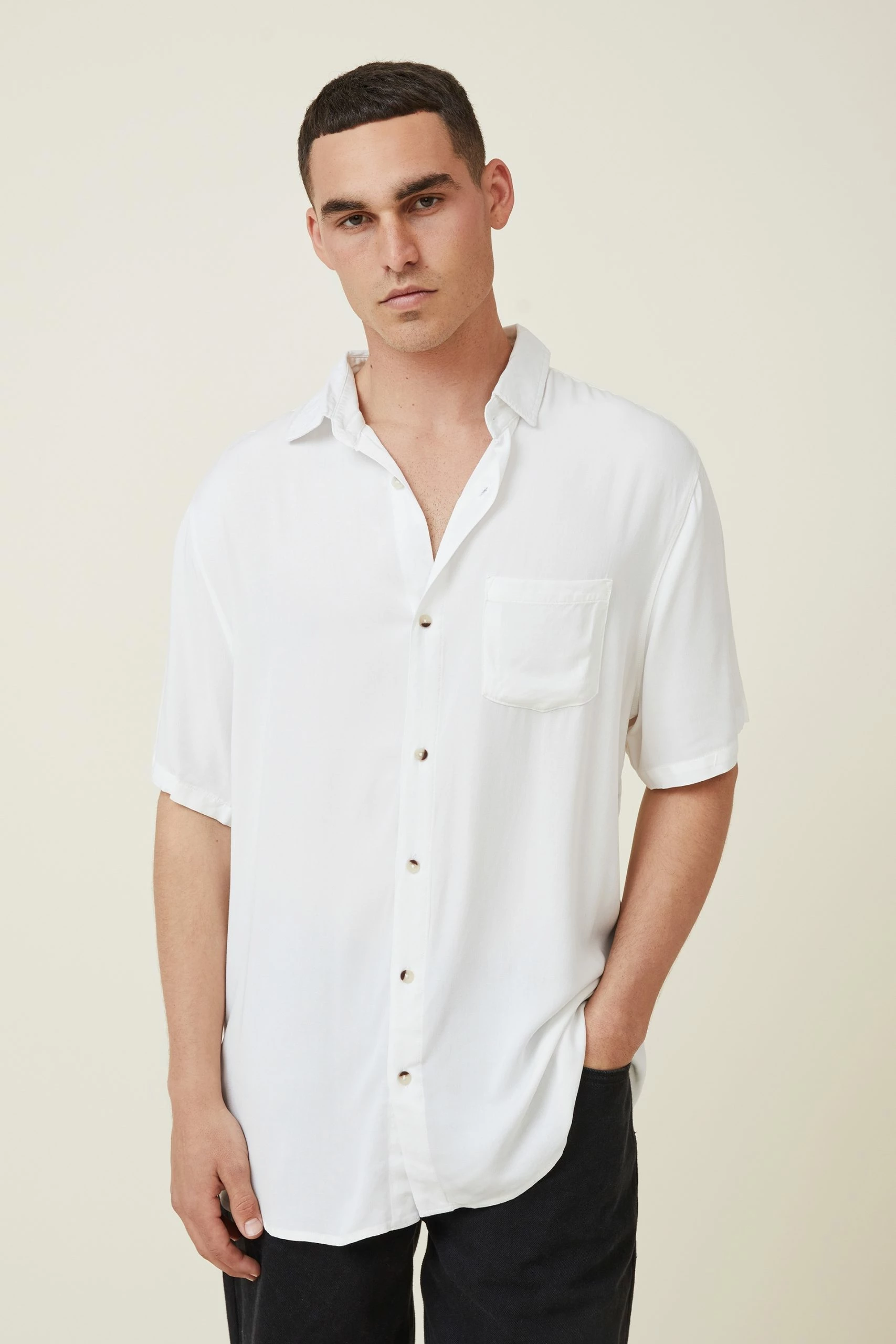 Cotton On Men Cuban Short Sleeve Shirt