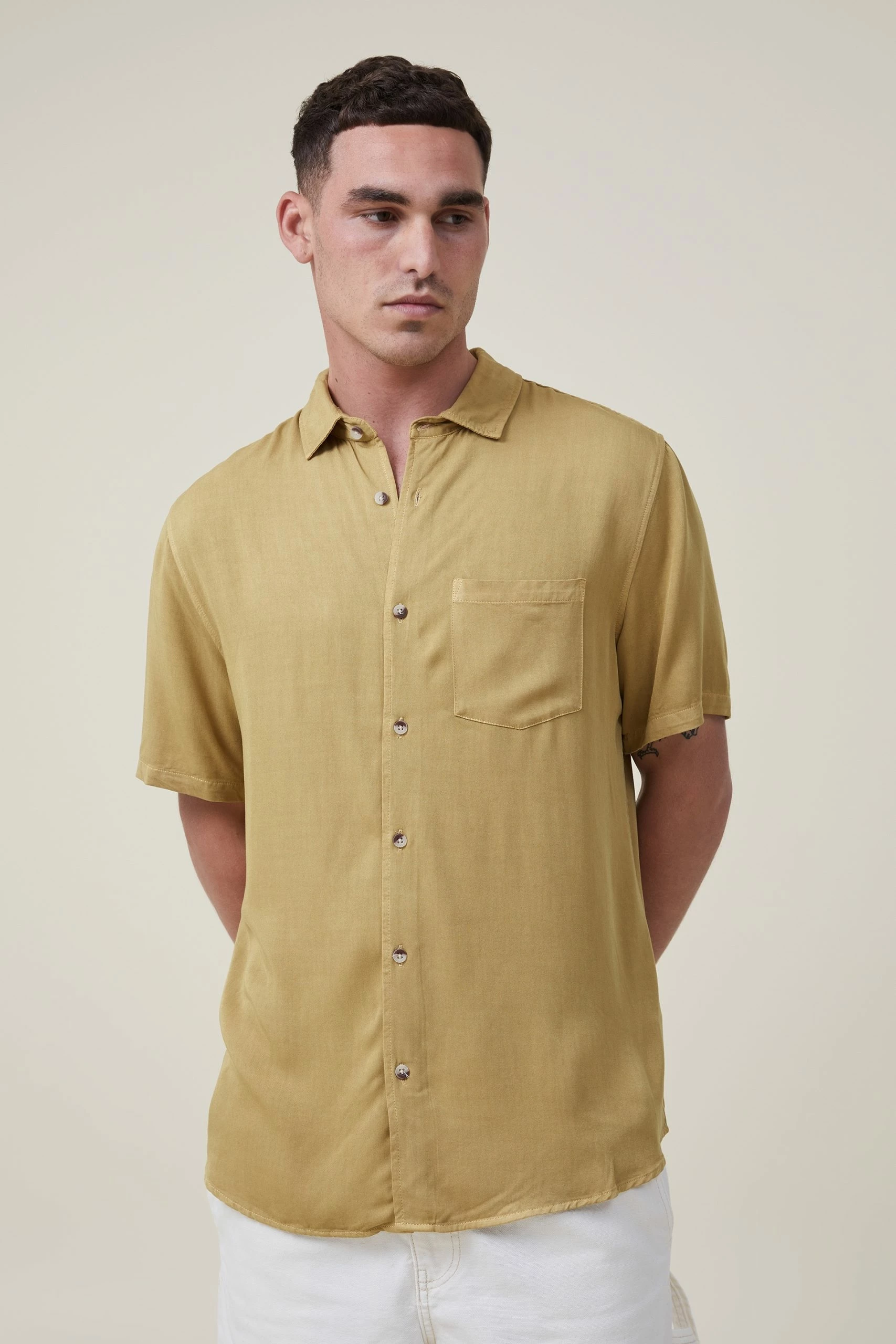 Cotton On Men Cuban Short Sleeve Shirt