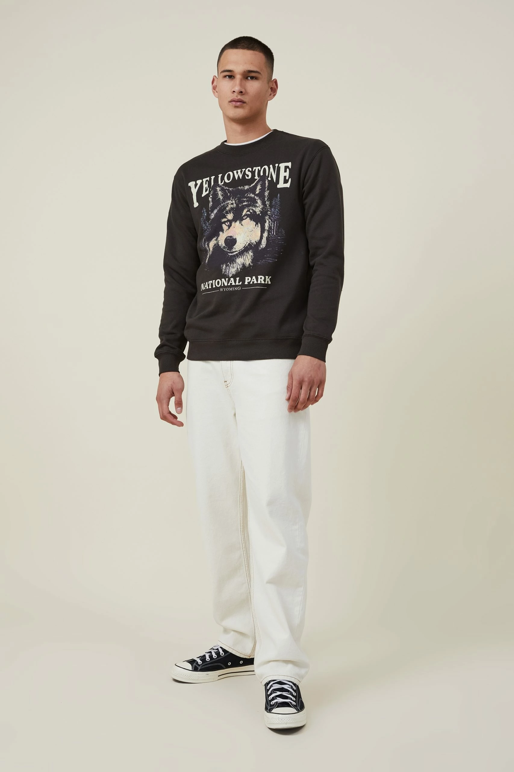 Cotton On Men Graphic Crew Fleece - Image 2