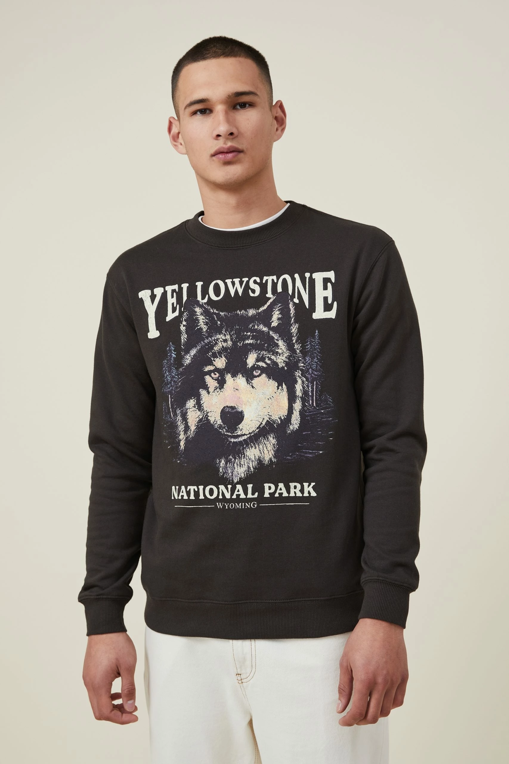 Cotton On Men Graphic Crew Fleece