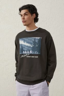Cotton On Men Active Graphic Crew Fleece