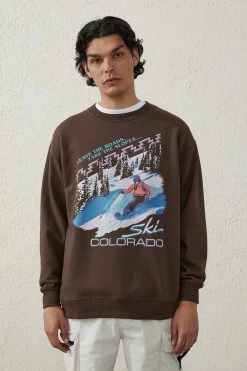 Cotton On Men Active Graphic Crew Fleece