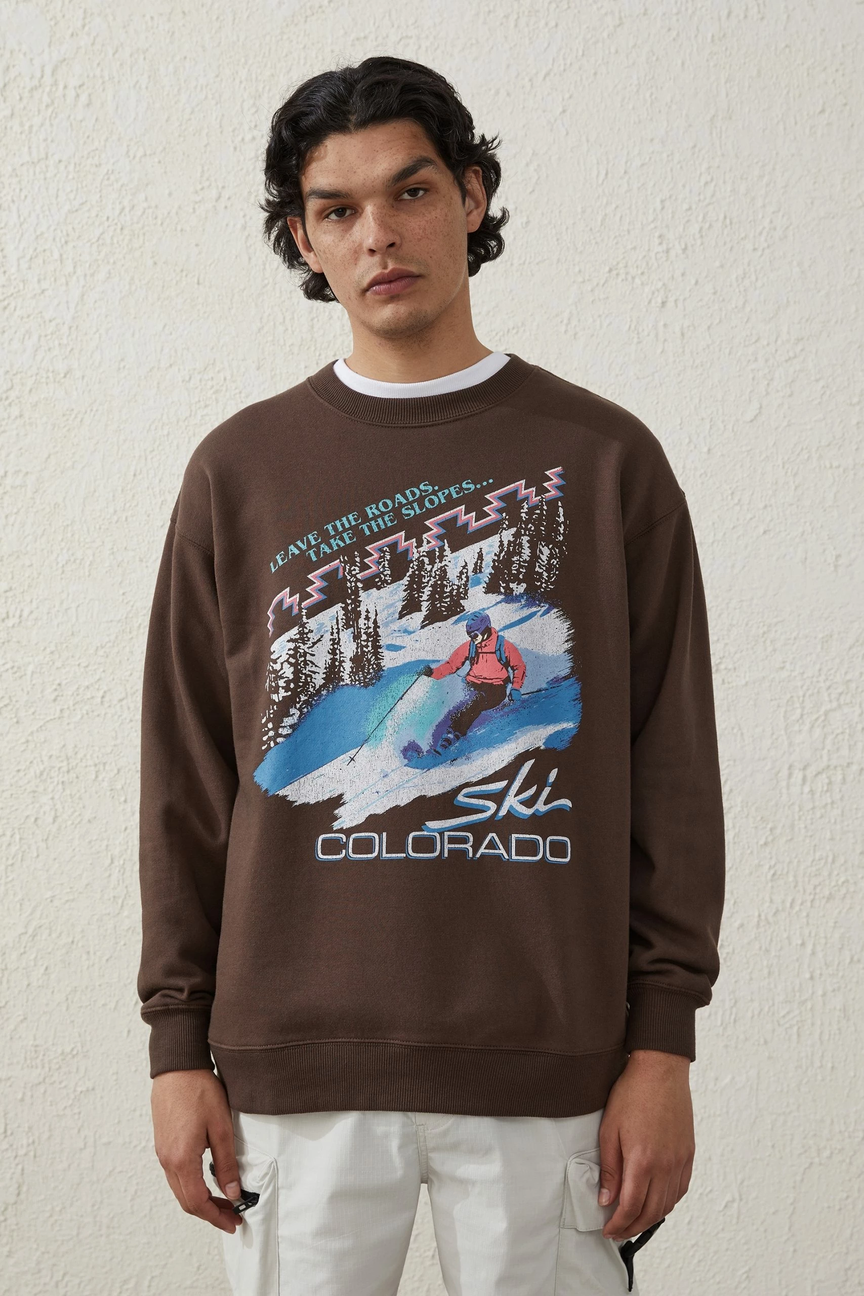 Cotton On Men Active Graphic Crew Fleece