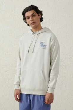 Cotton On Men Active Graphic Hooded Fleece