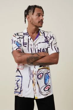 Cotton On Men Basquiat Short Sleeve Shirt