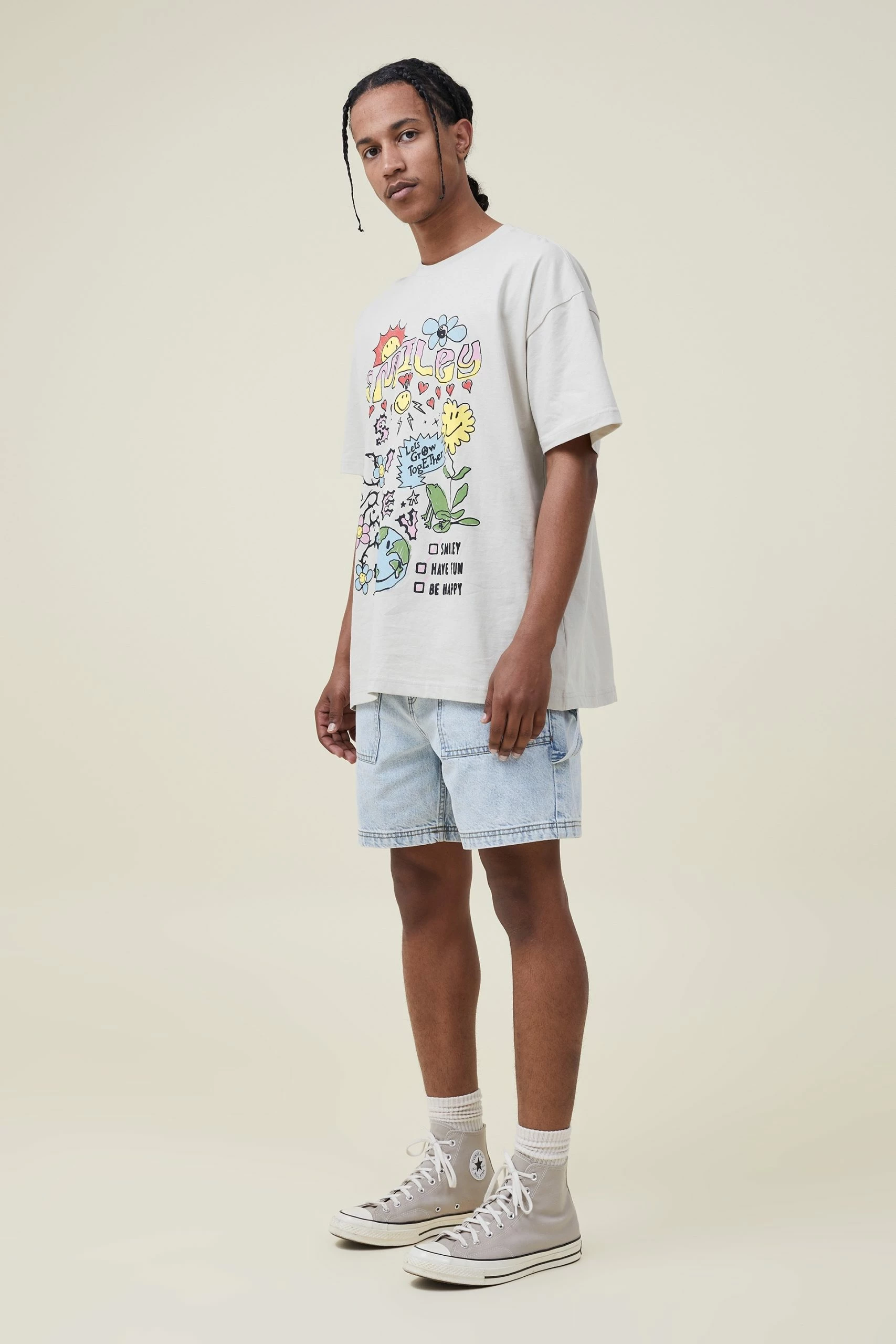 Cotton On Men Smiley Oversized T-Shirt - Image 2