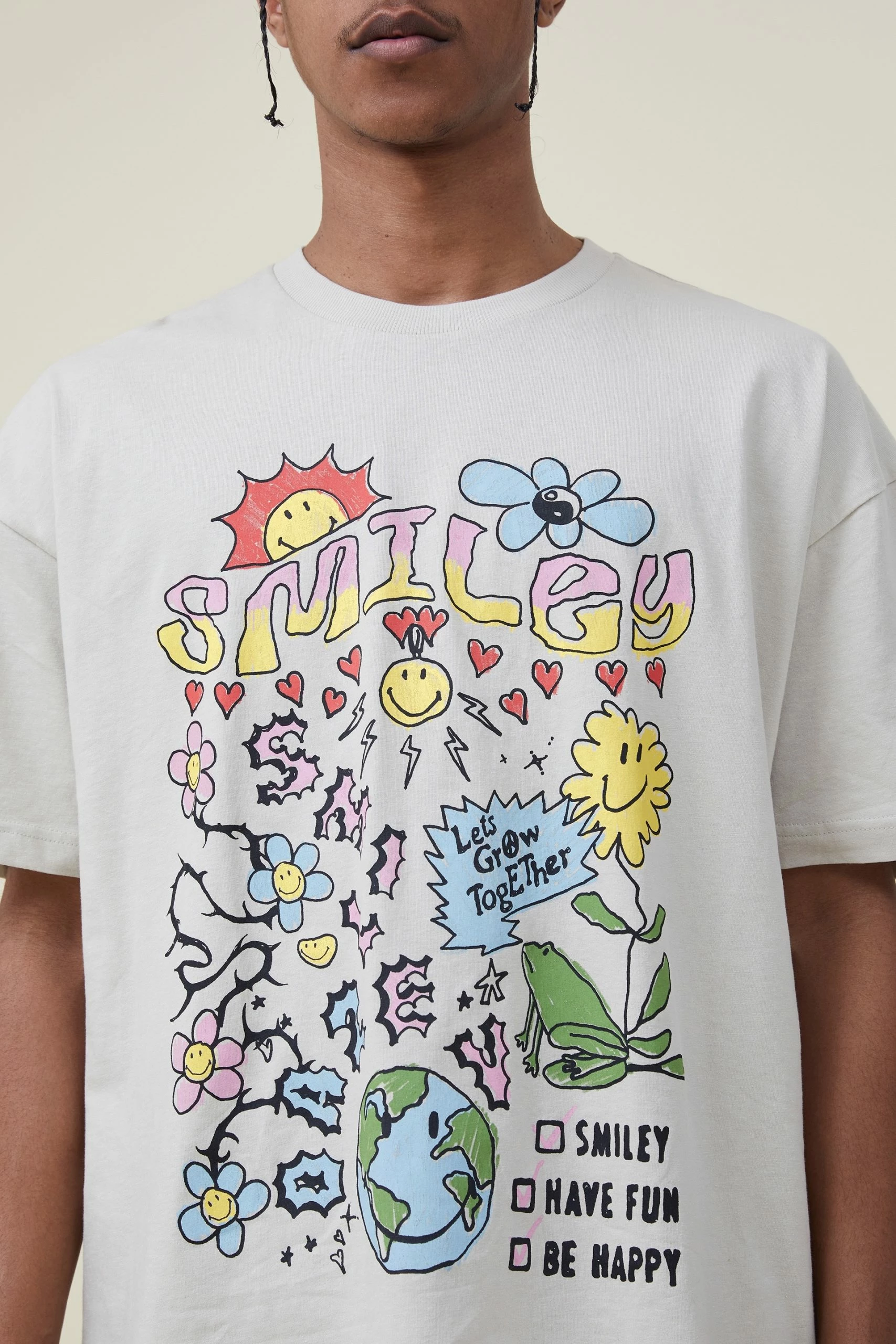 Cotton On Men Smiley Oversized T-Shirt - Image 4