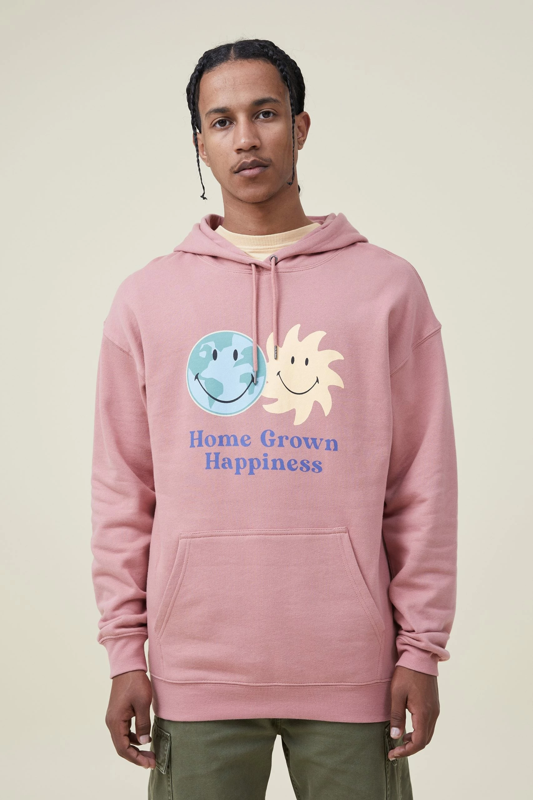 Cotton On Men Smiley Fleece Pullover