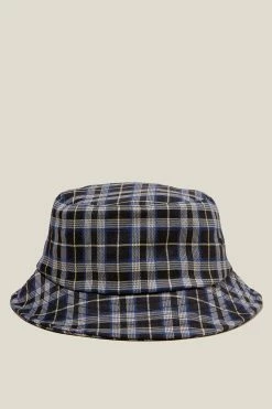 Cotton On Men Check Bucket Hat