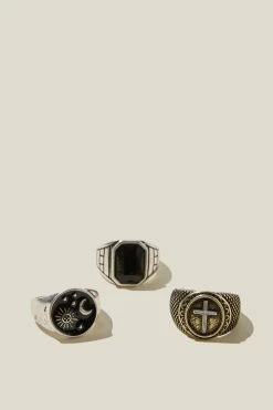 Cotton On Men Rings Multi Pack