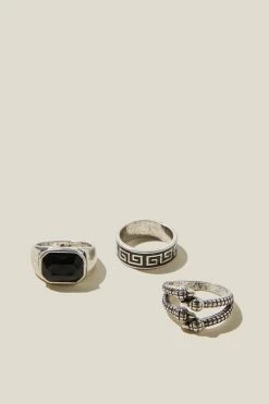 Cotton On Men Rings Multi Pack